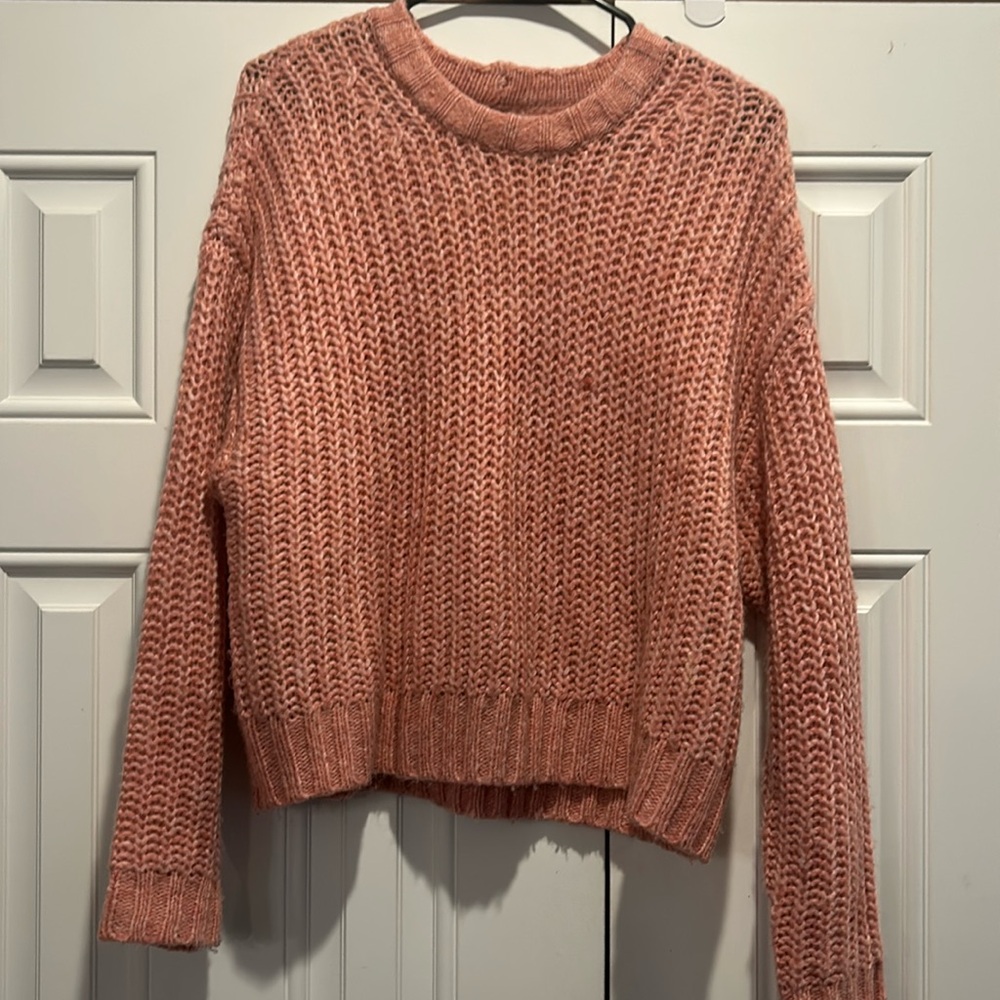 Pink American Eagle crew neck sweater